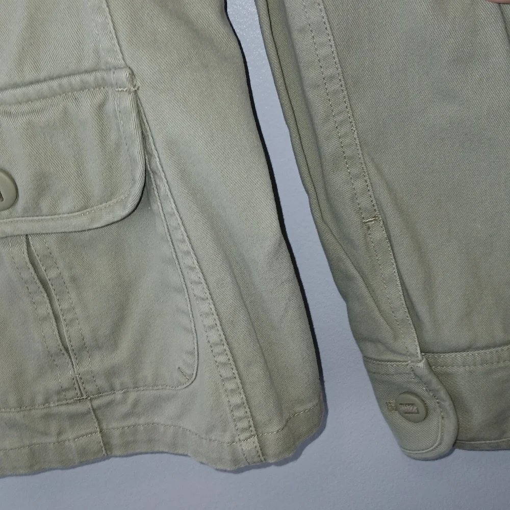 Sonoma 100% Cotton Sage Blazer Jacket Womens Large Officewear Casual - Picture 4 of 8